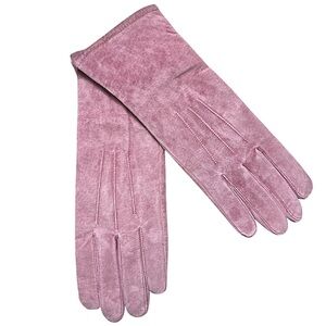 Lizden pink suede gloves machine washable large NWT